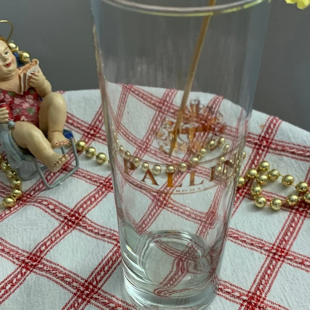 PALLINI High Ball Cocktail Glasses with Gold Design  Set/2 - VINTAGE - Picture 10 of 13